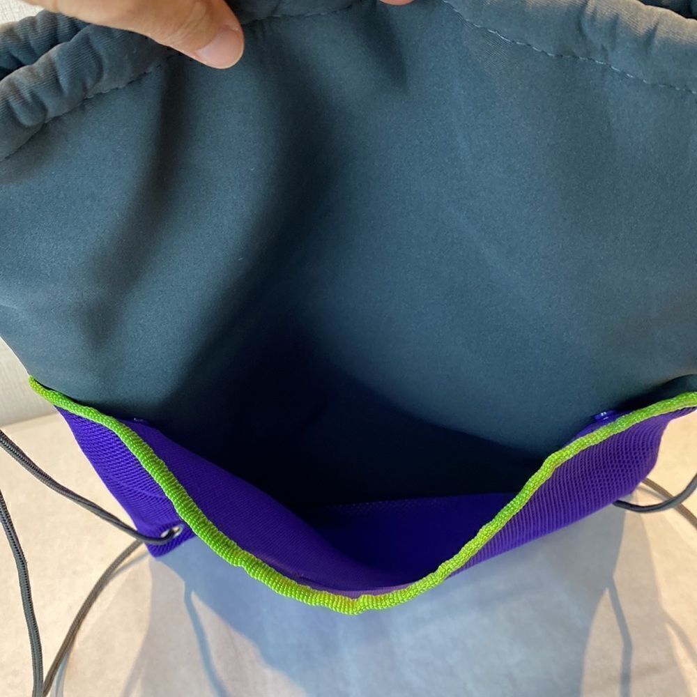 Rodan + Fields Cinch Sack Backpack Gray Purple - Picture 3 of 8
